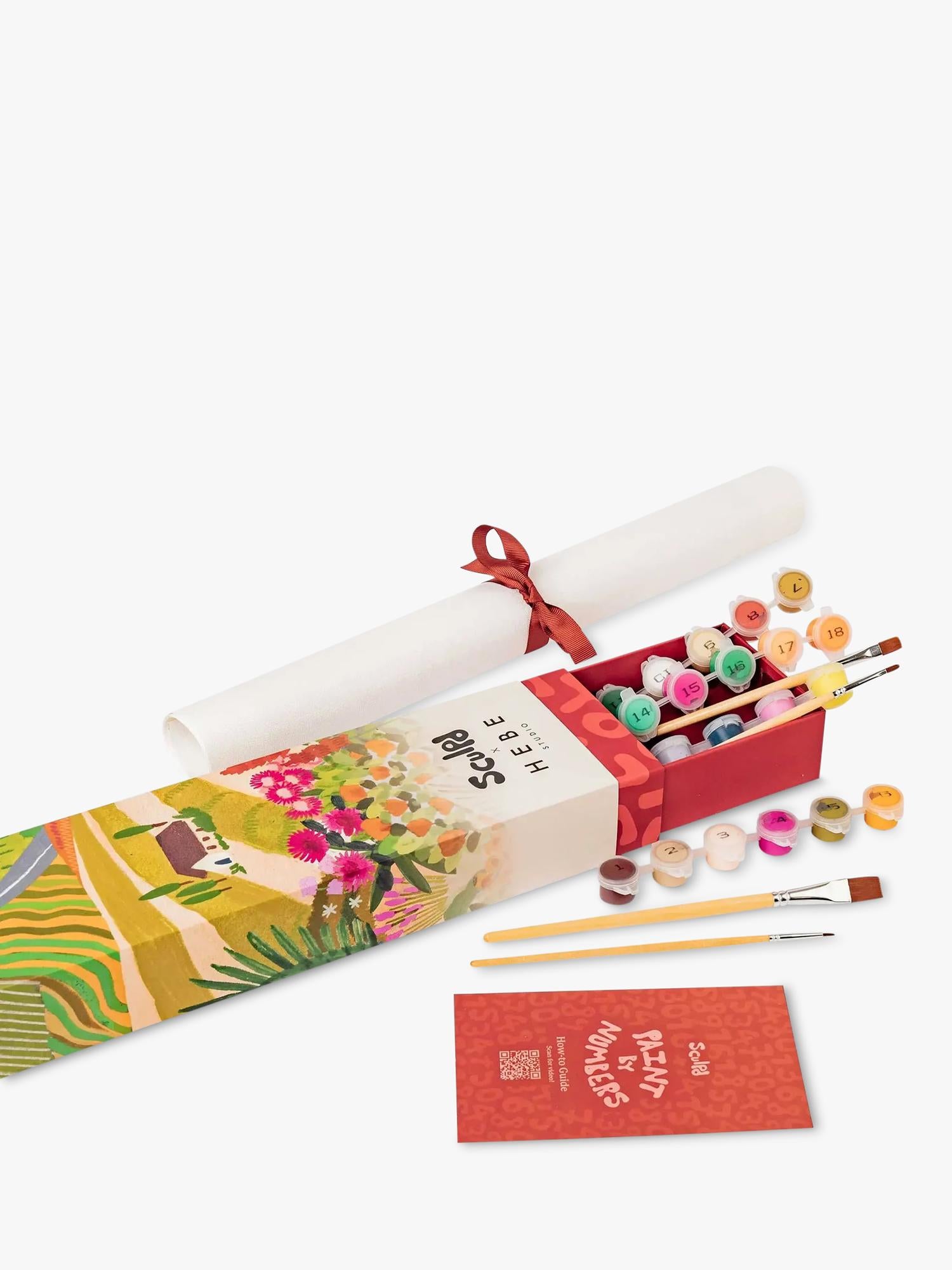 Sculpd Rainbow Mountain paint by numbers kit - British product