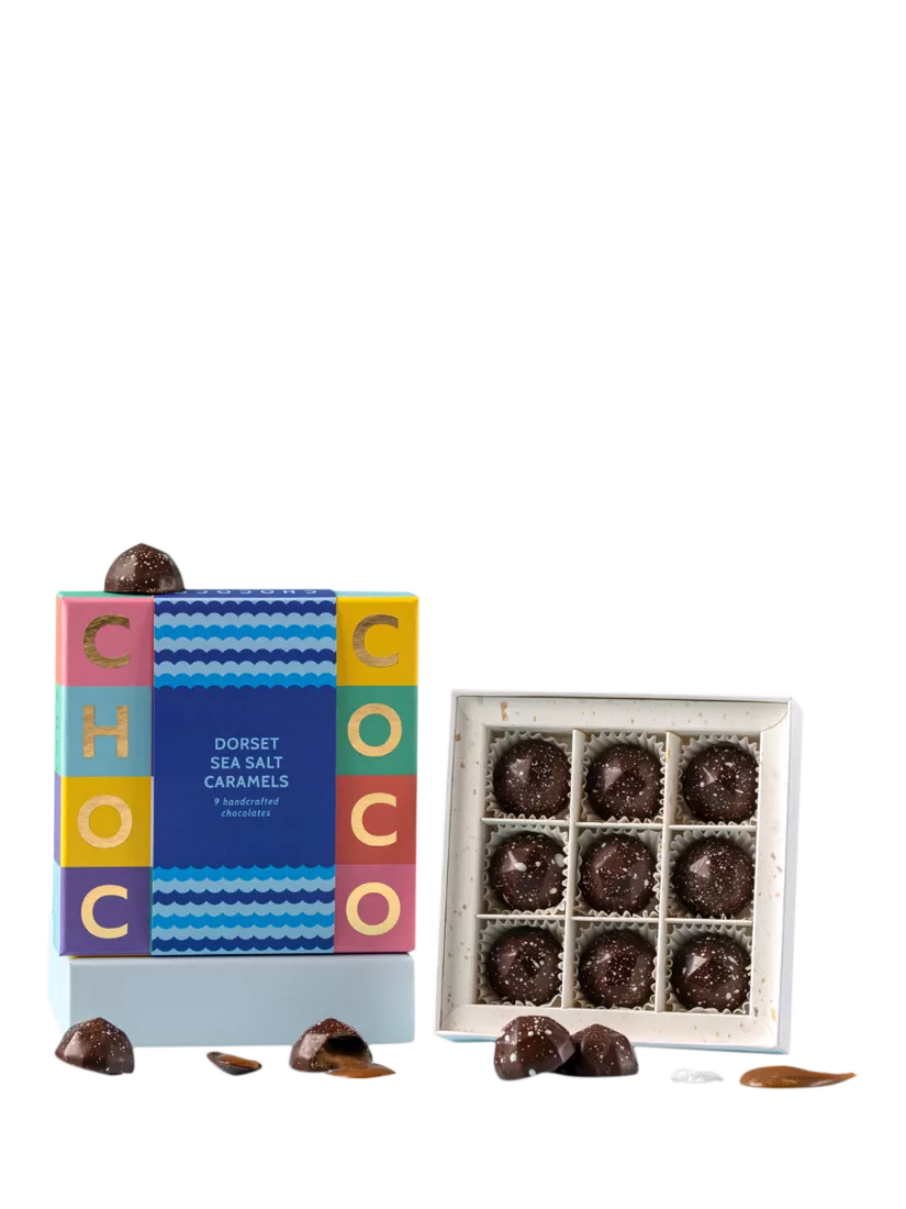 Chococo Dorset Sea Salt Caramels 90g, imported from the UK