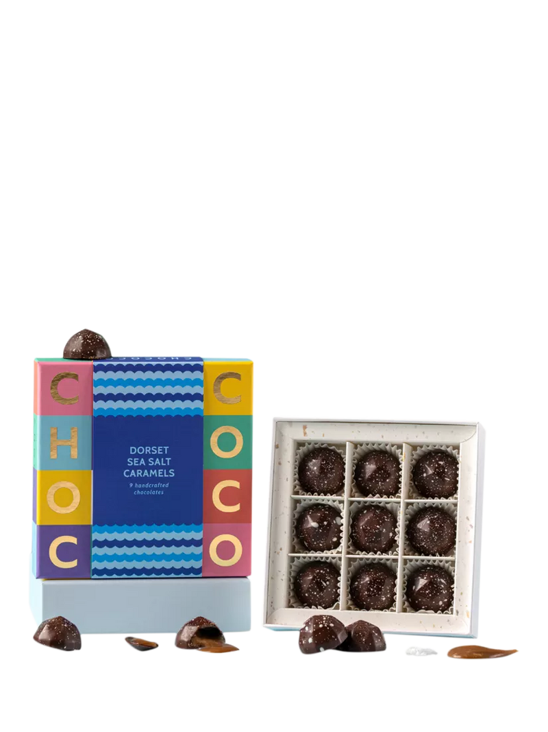 Chococo Dorset Sea Salt Caramels 90g, imported from the UK