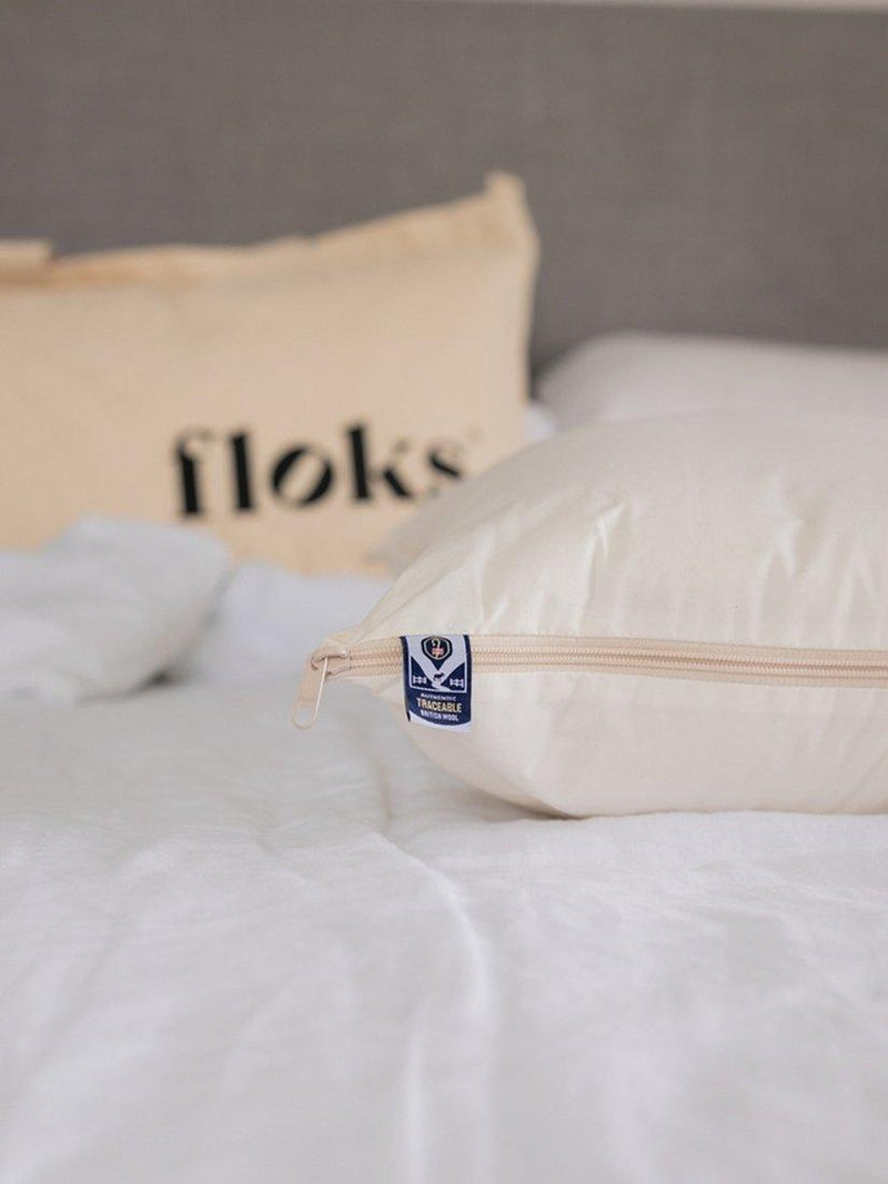 Floks wool pillow standard medium, UK version