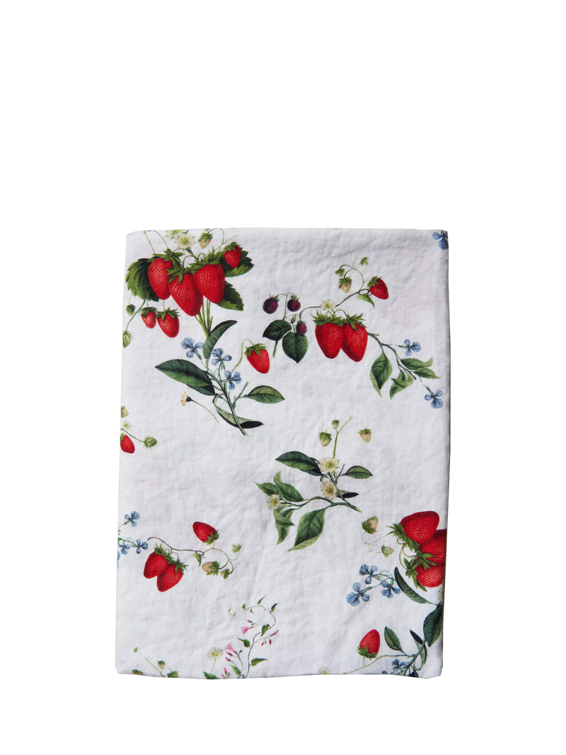 By Hope Wild Strawberry linen tablecloth 250x143cm, imported from the UK