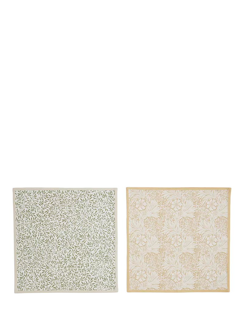 Morris & Co. napkins set two yellow green (British brand)