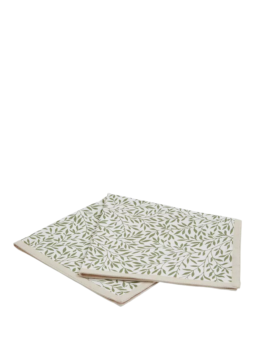Morris & Co. napkins set two yellow green (British brand)