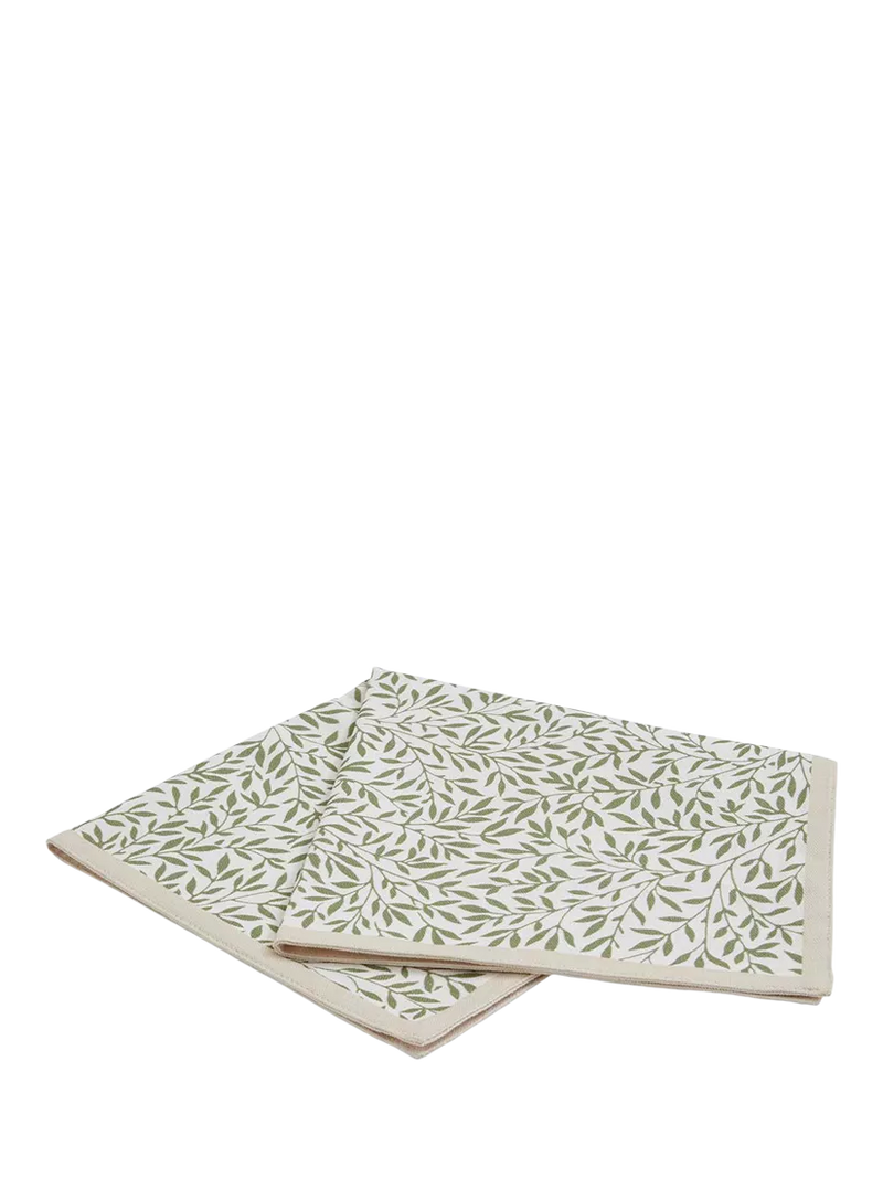 Morris & Co. napkins set two yellow green (British brand)