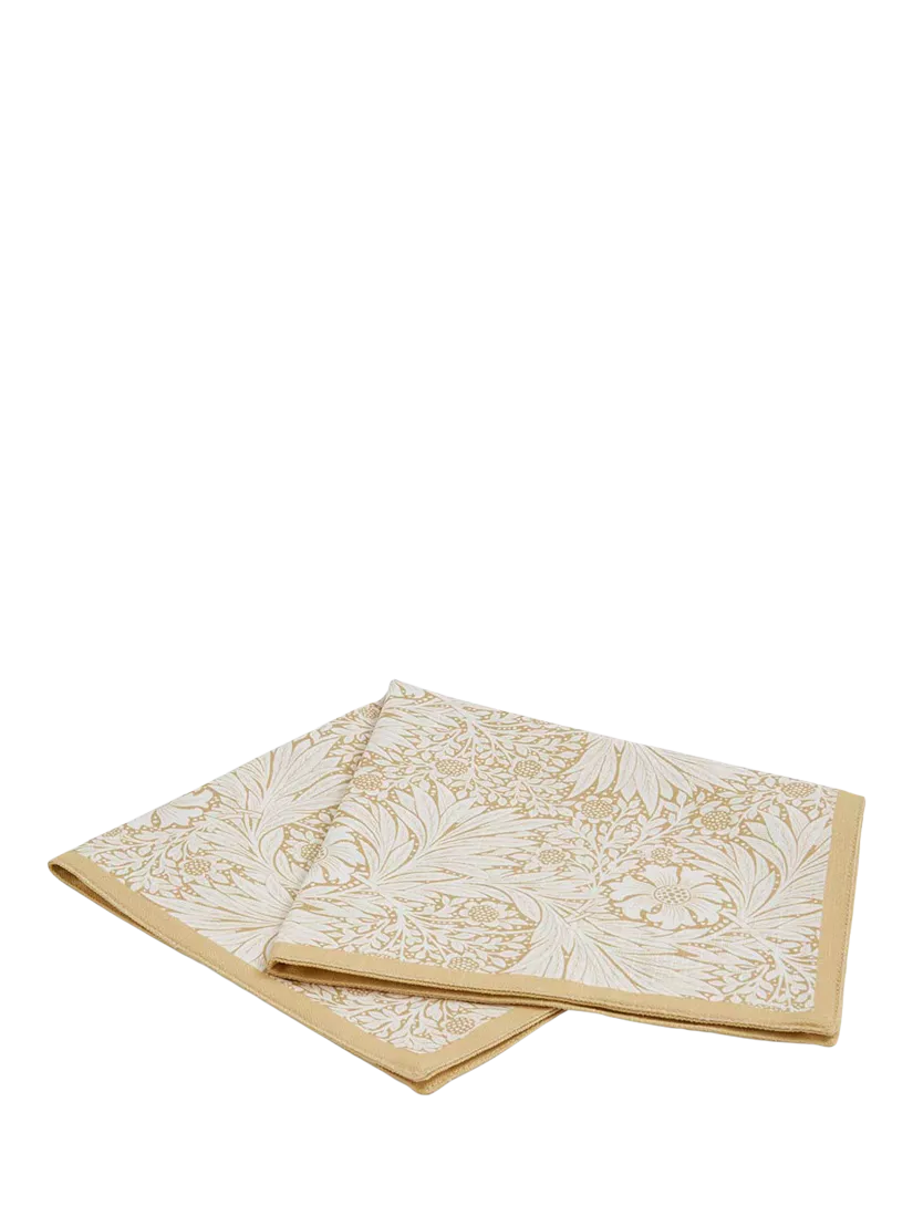 Morris & Co. napkins set two yellow green (British brand)
