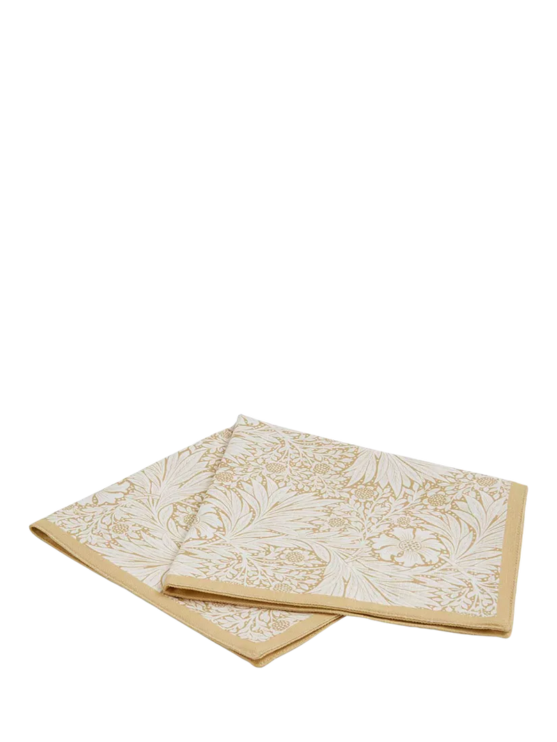 Morris & Co. napkins set two yellow green (British brand)