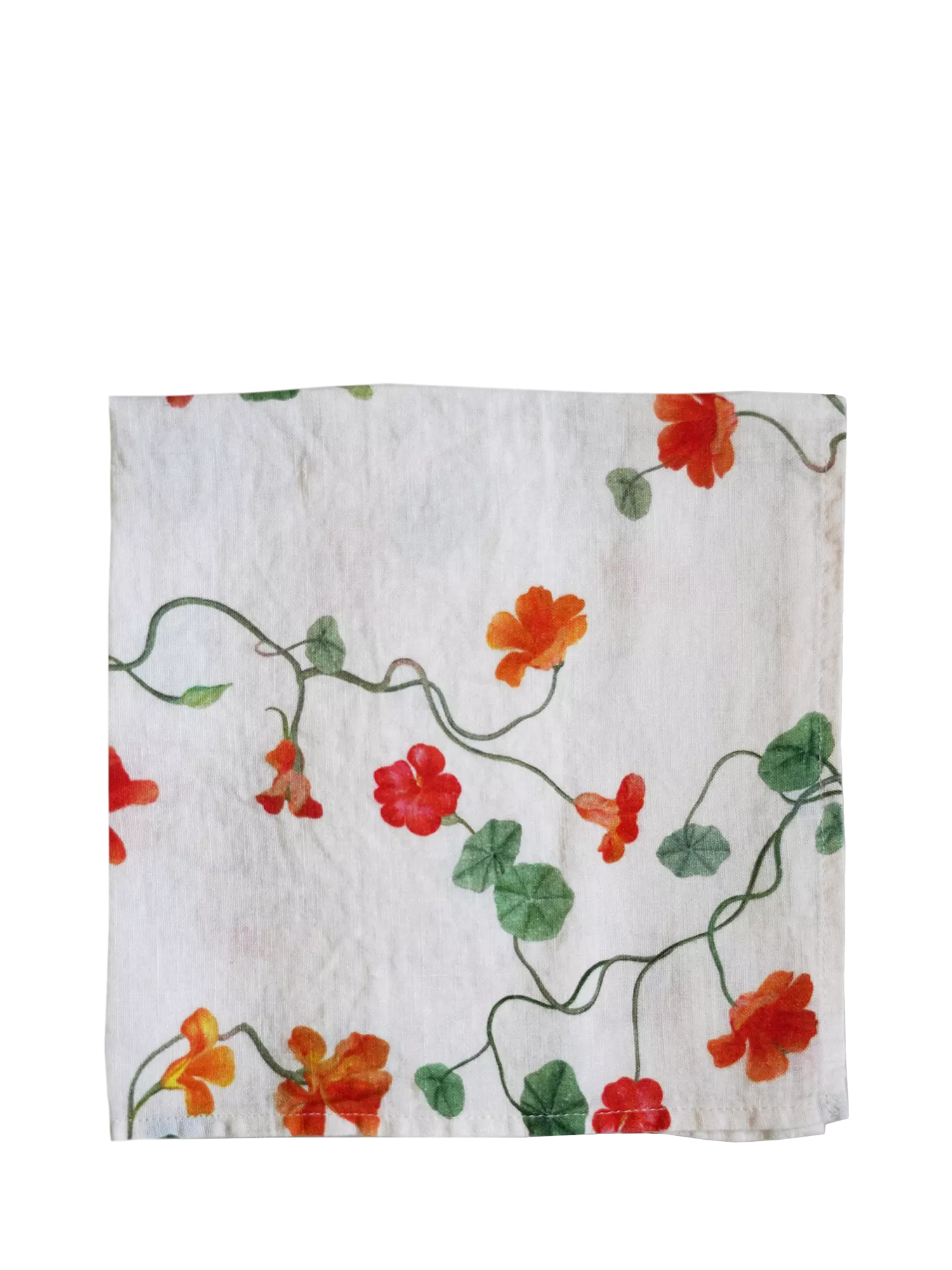 By Hope linen napkin nasturtium print 45x45cm, UK version