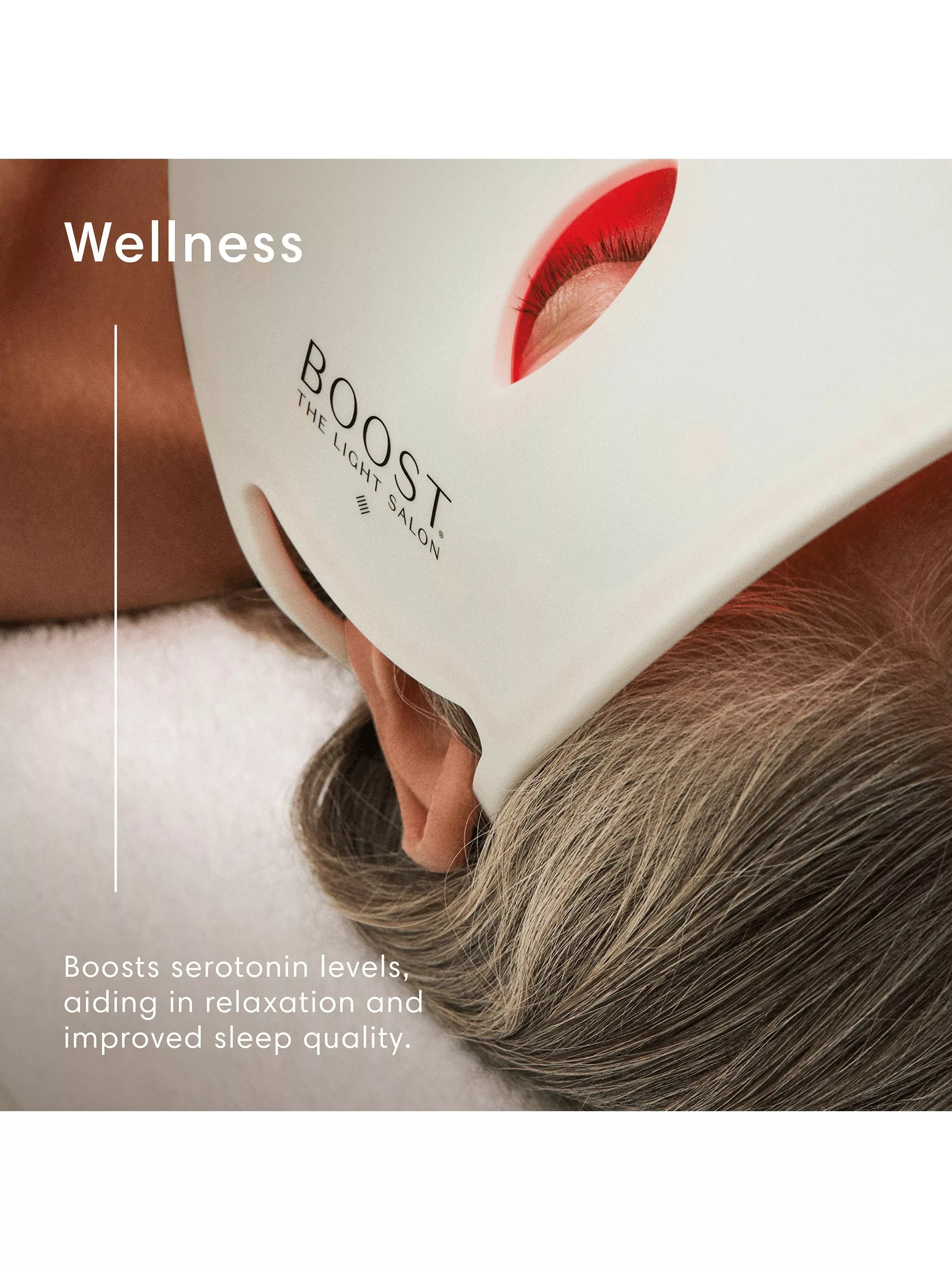 The Light Salon Boost LED Mask device, imported from the UK