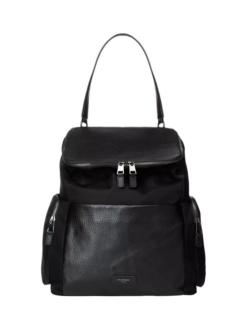 Storksak changing bag in black and gunmetal - British product