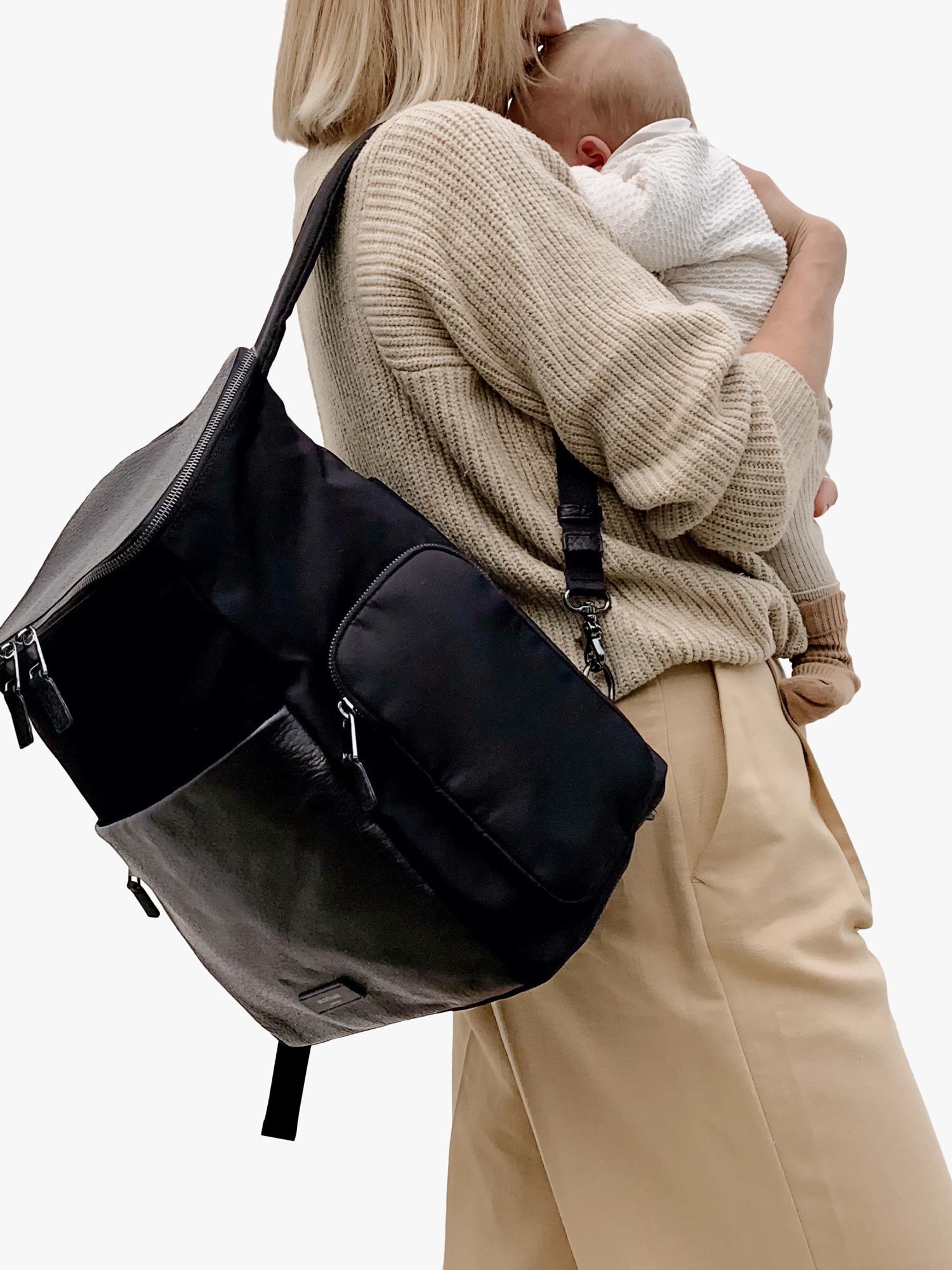Storksak changing bag in black and gunmetal - British product