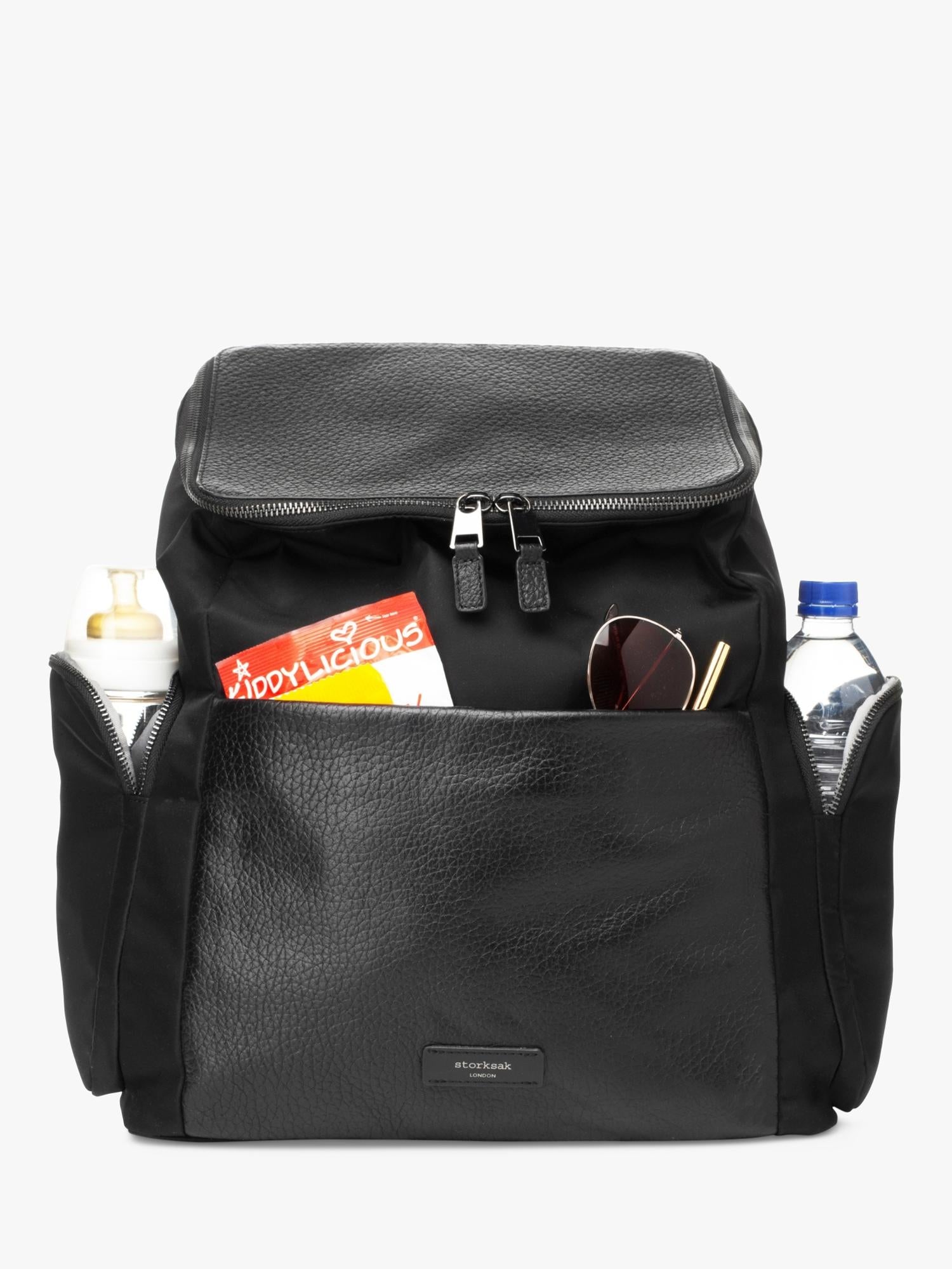 Storksak changing bag in black and gunmetal - British product