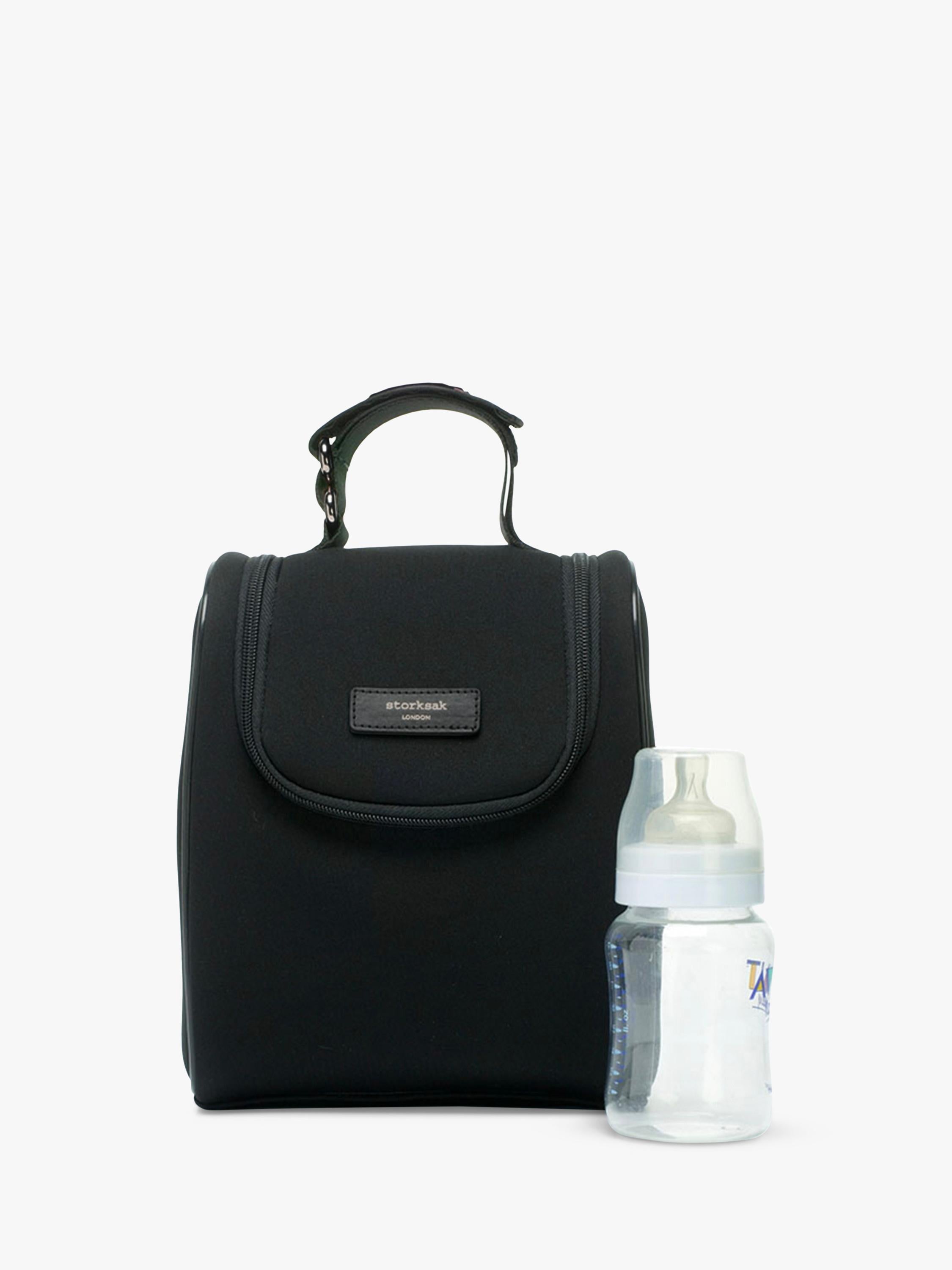 Storksak changing bag in black and gunmetal - British product