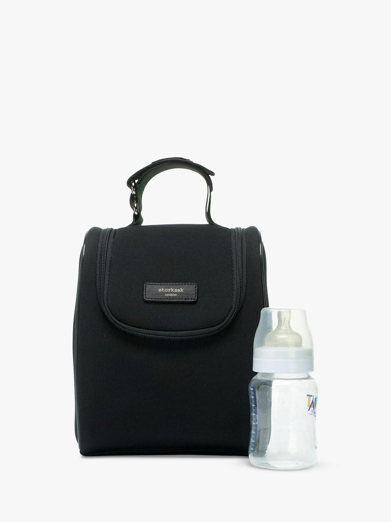 Storksak changing bag in black and gunmetal - British product