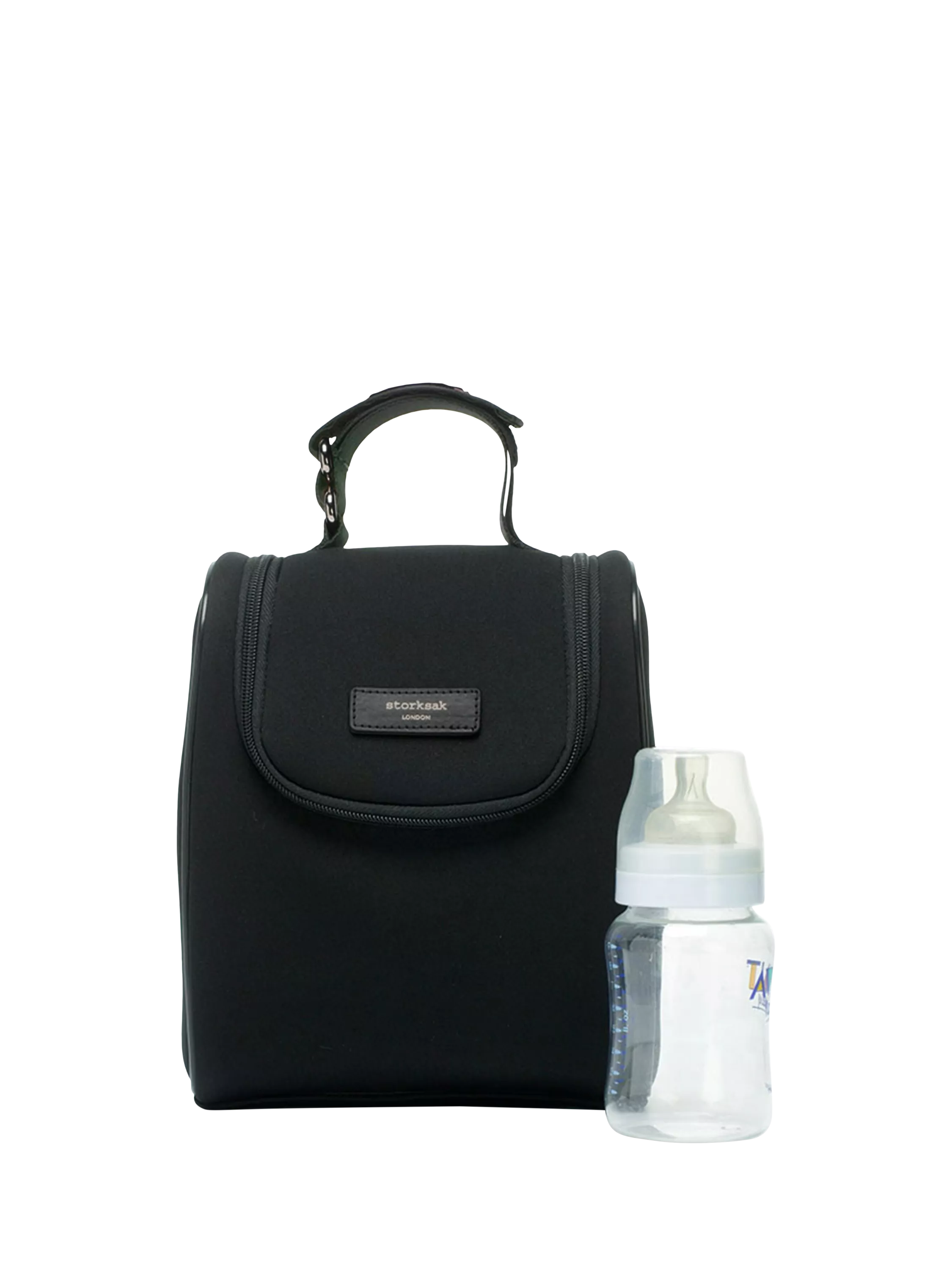 Storksak changing bag in black and gunmetal - British product
