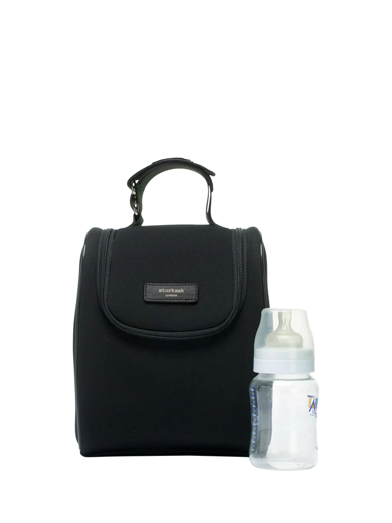 Storksak changing bag in black and gunmetal - British product