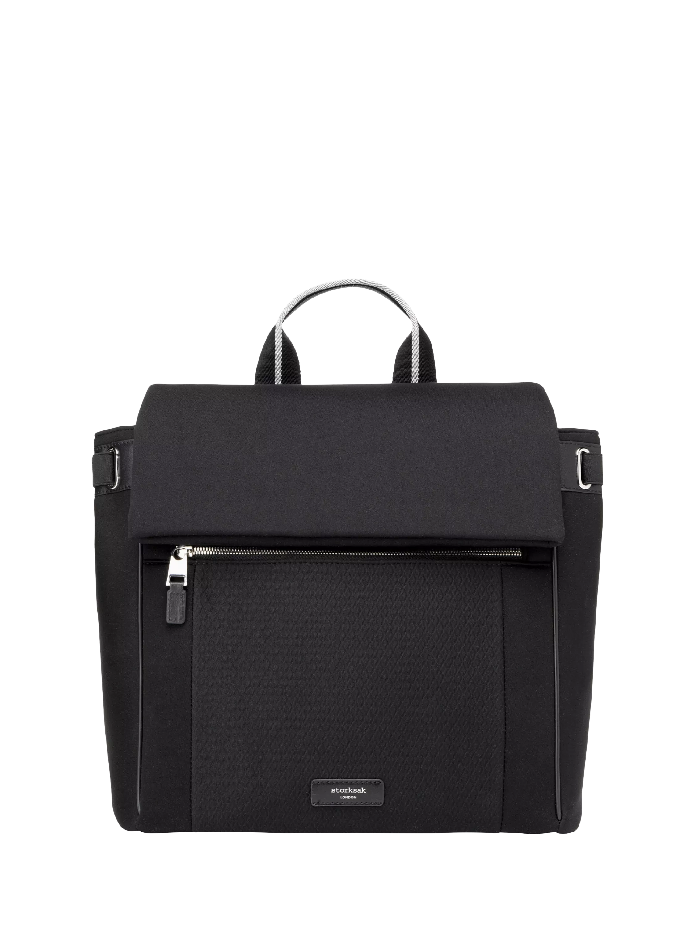Storksak St James scuba changing bag black/silver, UK version
