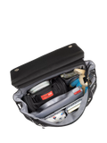 Storksak St James scuba changing bag black/silver, UK version