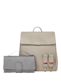 Storksak St James leather changing bag taupe, imported from the UK
