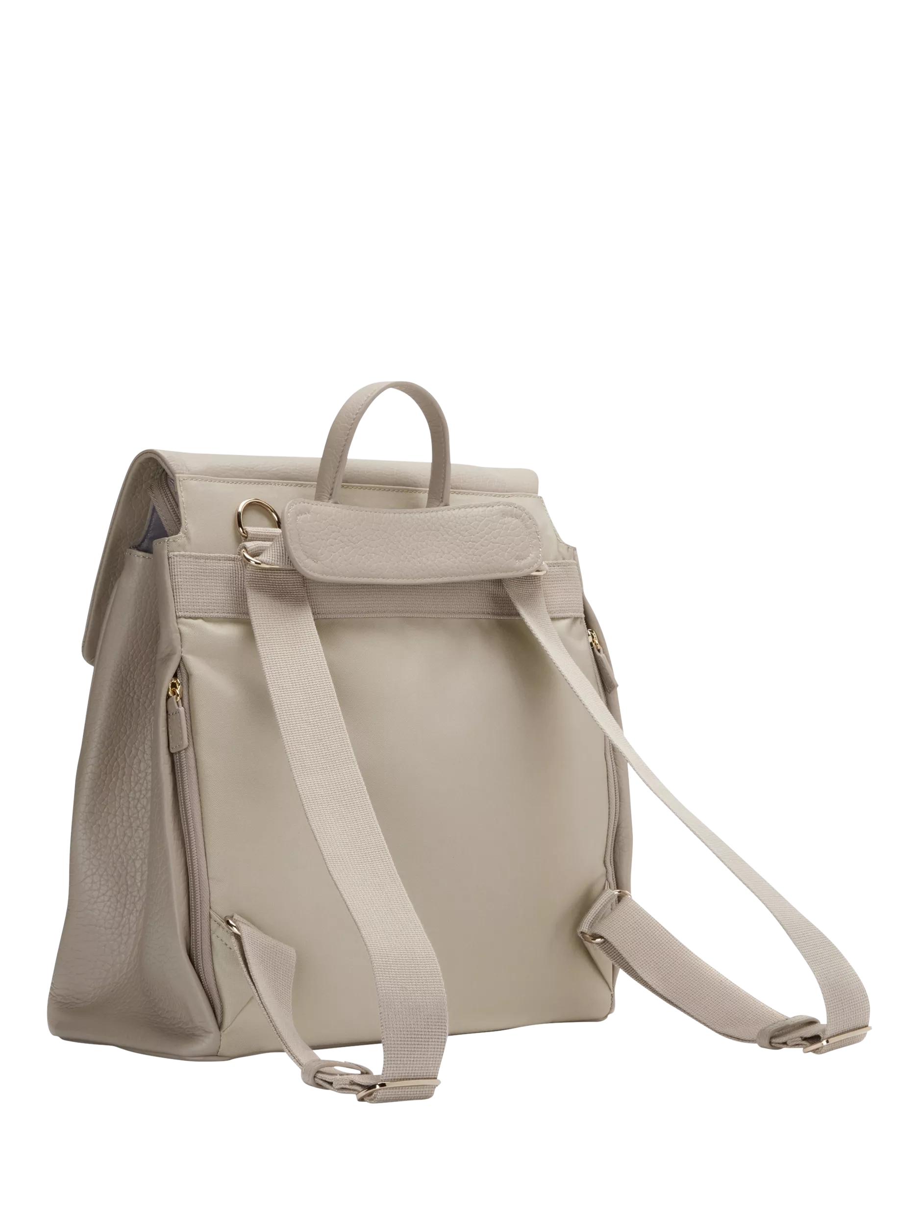 Storksak St James leather changing bag taupe, imported from the UK