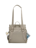 Storksak St James leather changing bag taupe, imported from the UK