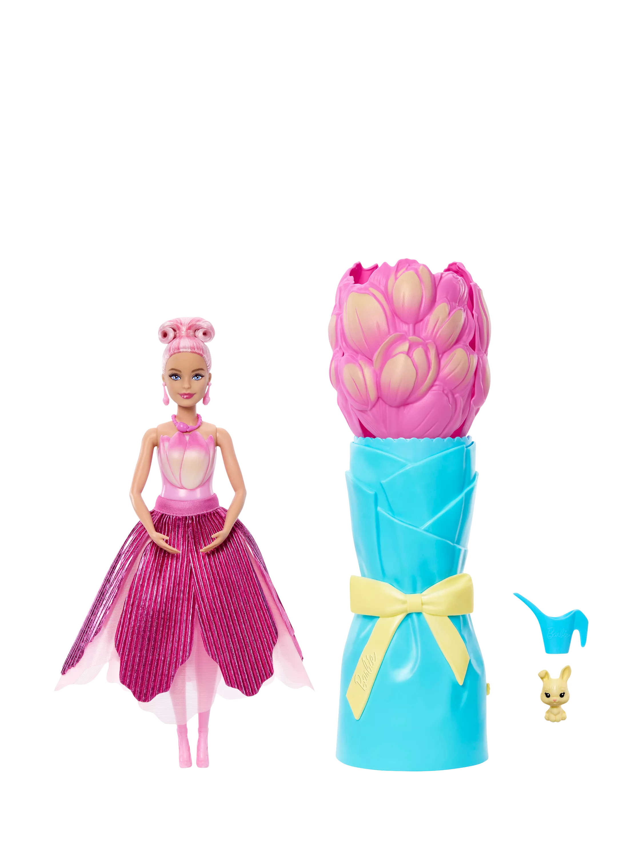Barbie Petal POP pink tulip scented fashion doll (British brand)