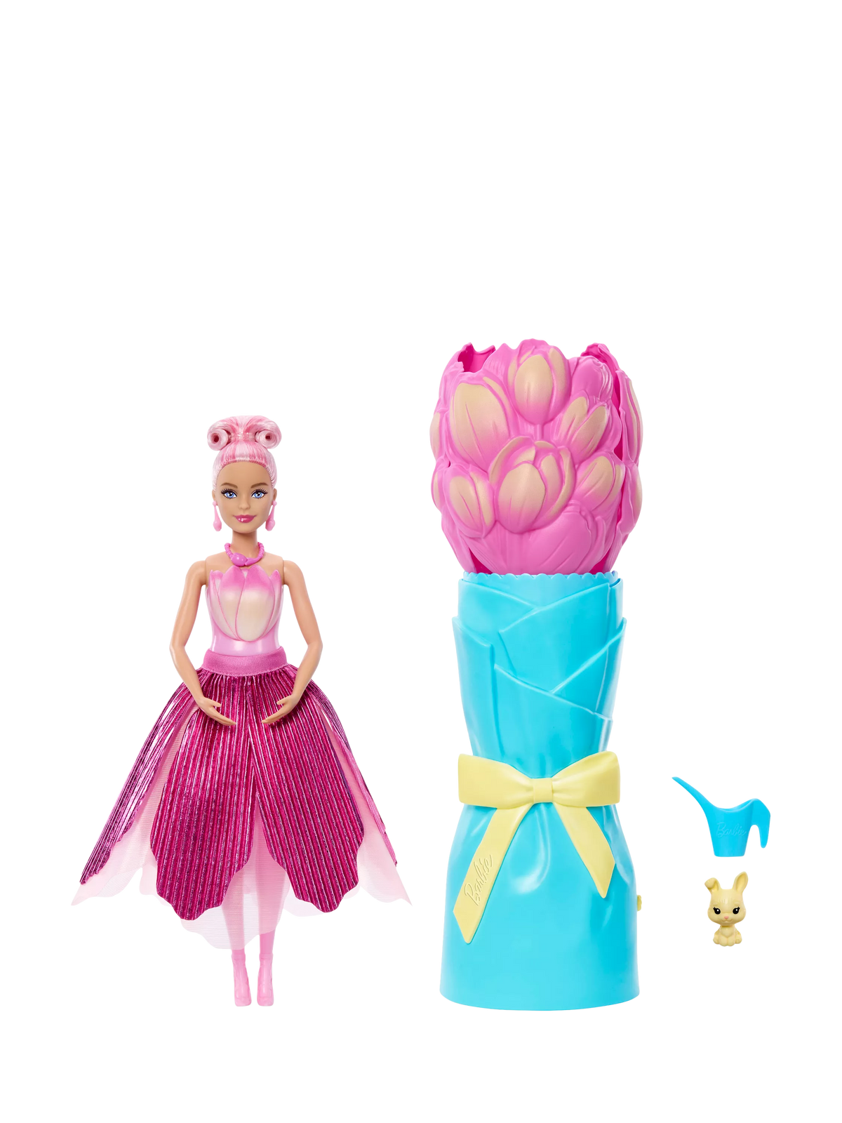 Barbie Petal POP pink tulip scented fashion doll (British brand)