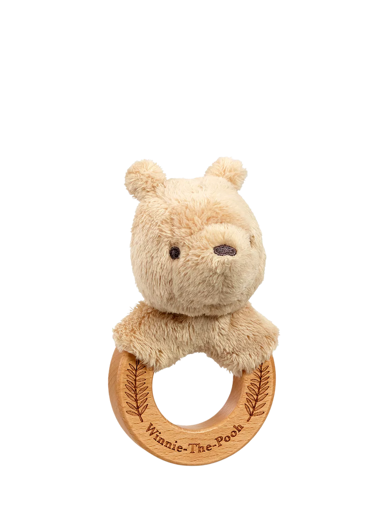 Winnie the Pooh wooden ring rattle - British product
