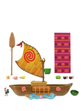 Disney Moana Ocean Voyager canoe playset - British product