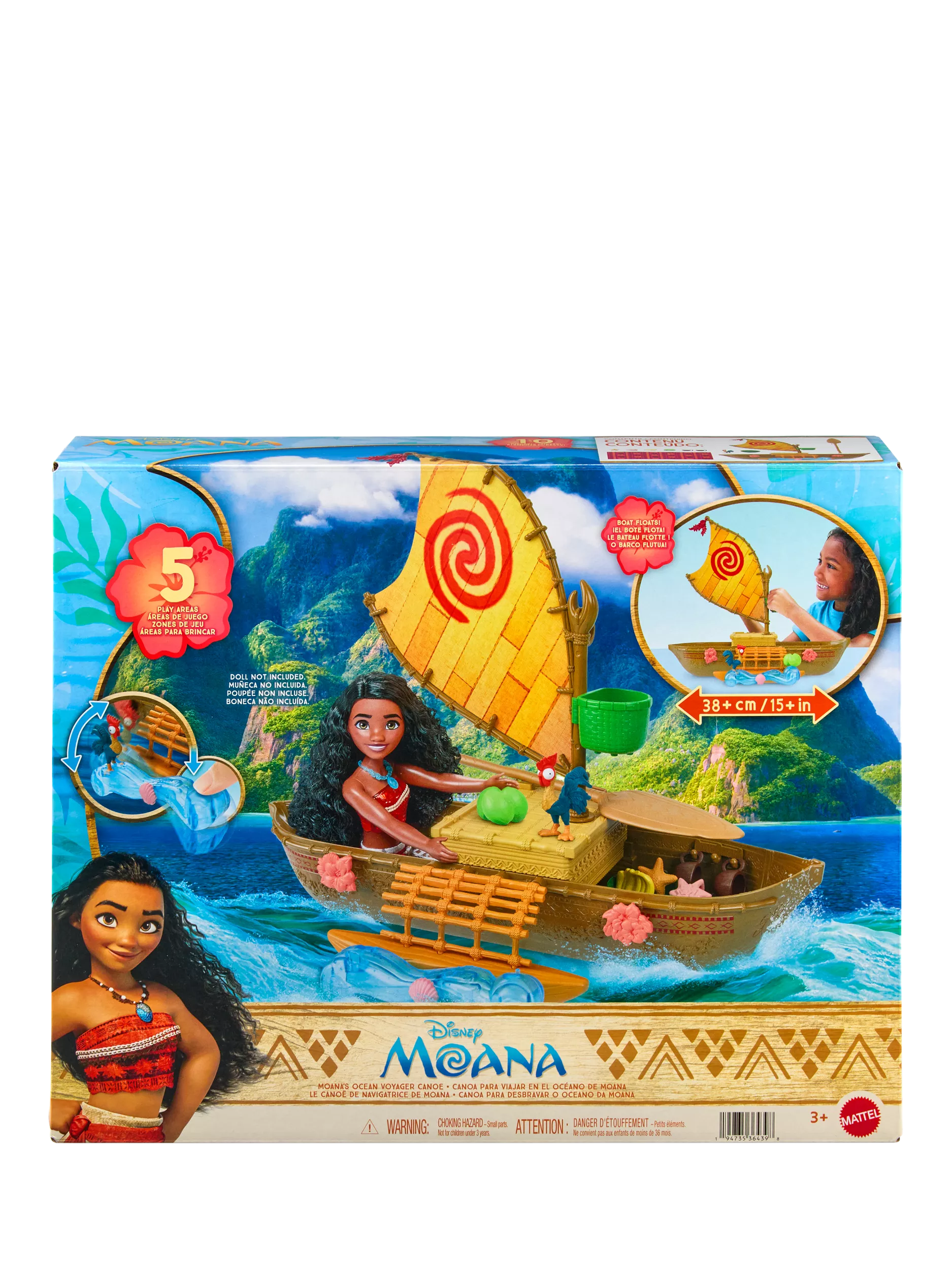 Disney Moana Ocean Voyager canoe playset - British product