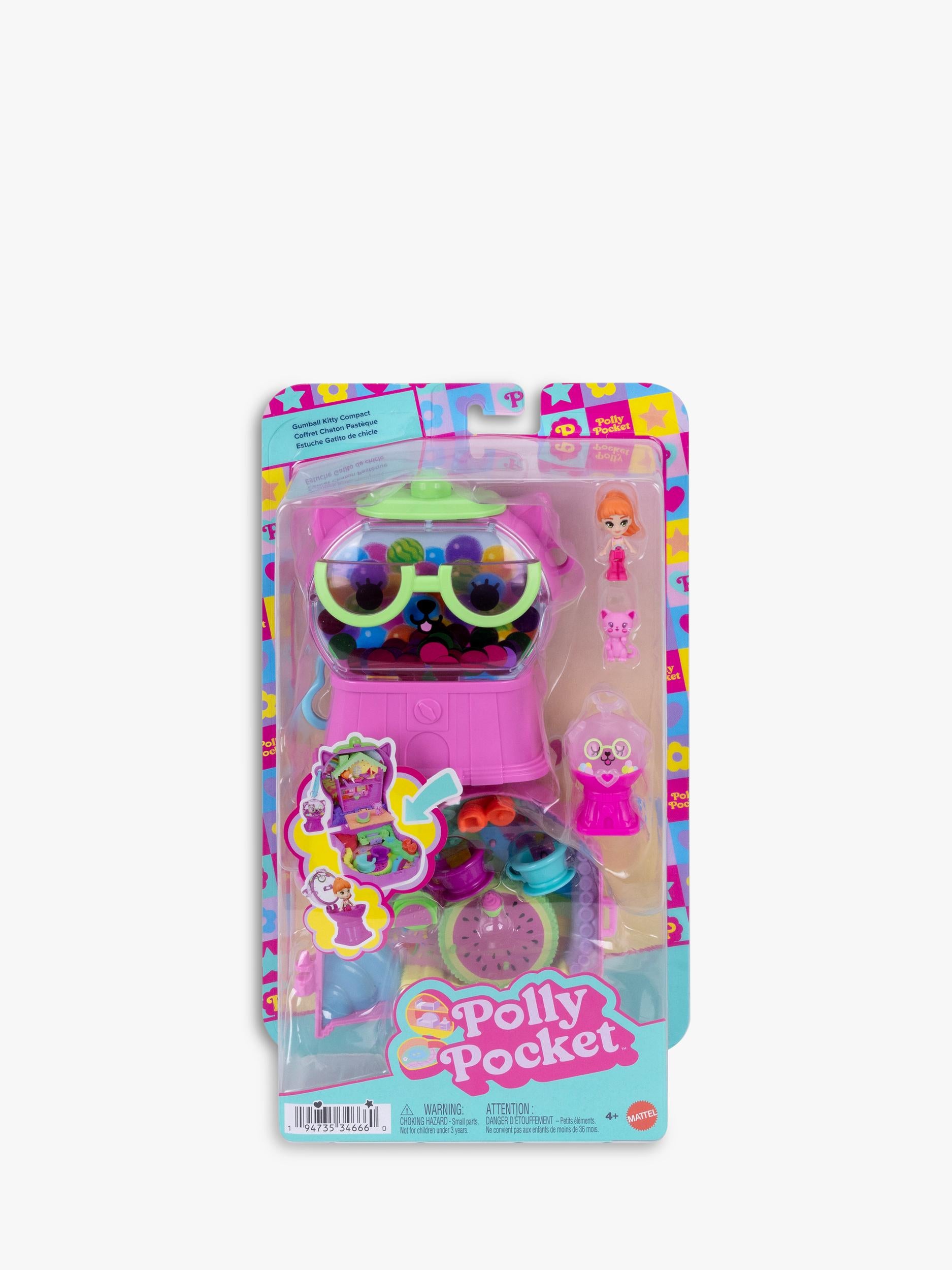 Polly Pocket Watermelon Gumball Kitty Compact playset, imported from the UK