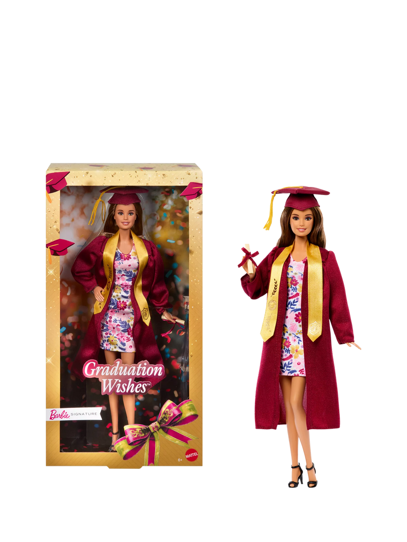Barbie Graduation Wishes doll with cap and gown (British brand)