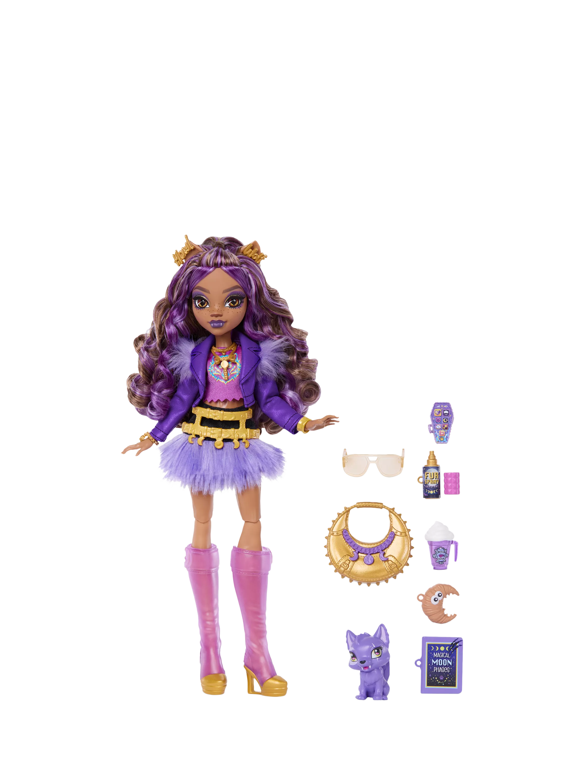 Monster High Clawdeen Wolf fashion doll with Crescent (British brand)
