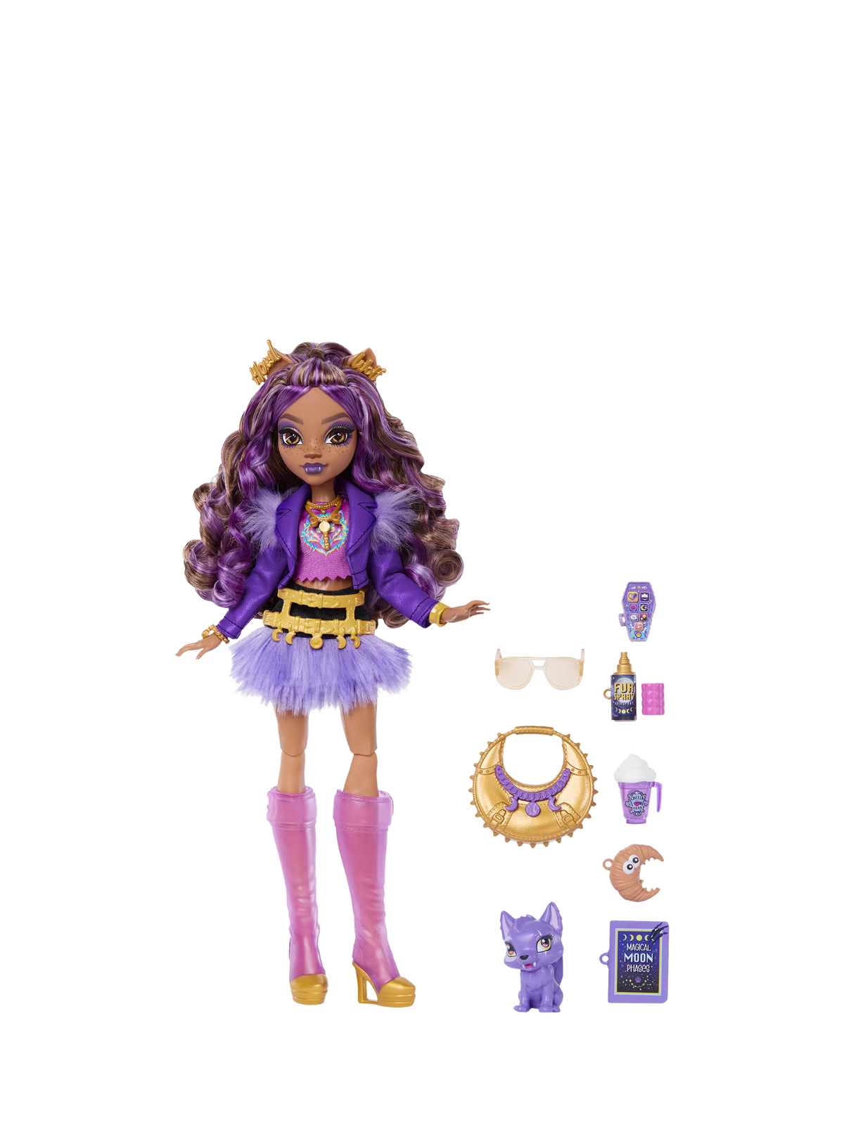 Monster High Clawdeen Wolf fashion doll with Crescent (British brand)