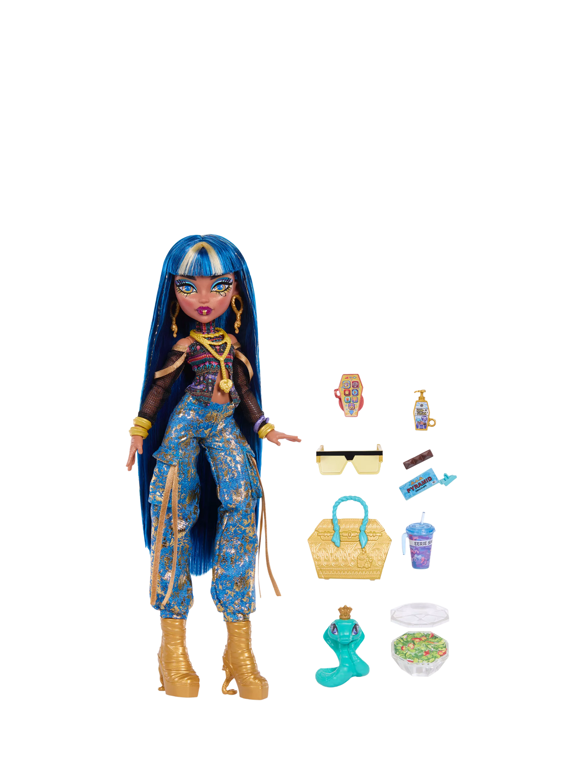 Monster High Cleo De Nile fashion doll with Hissette, imported from the UK