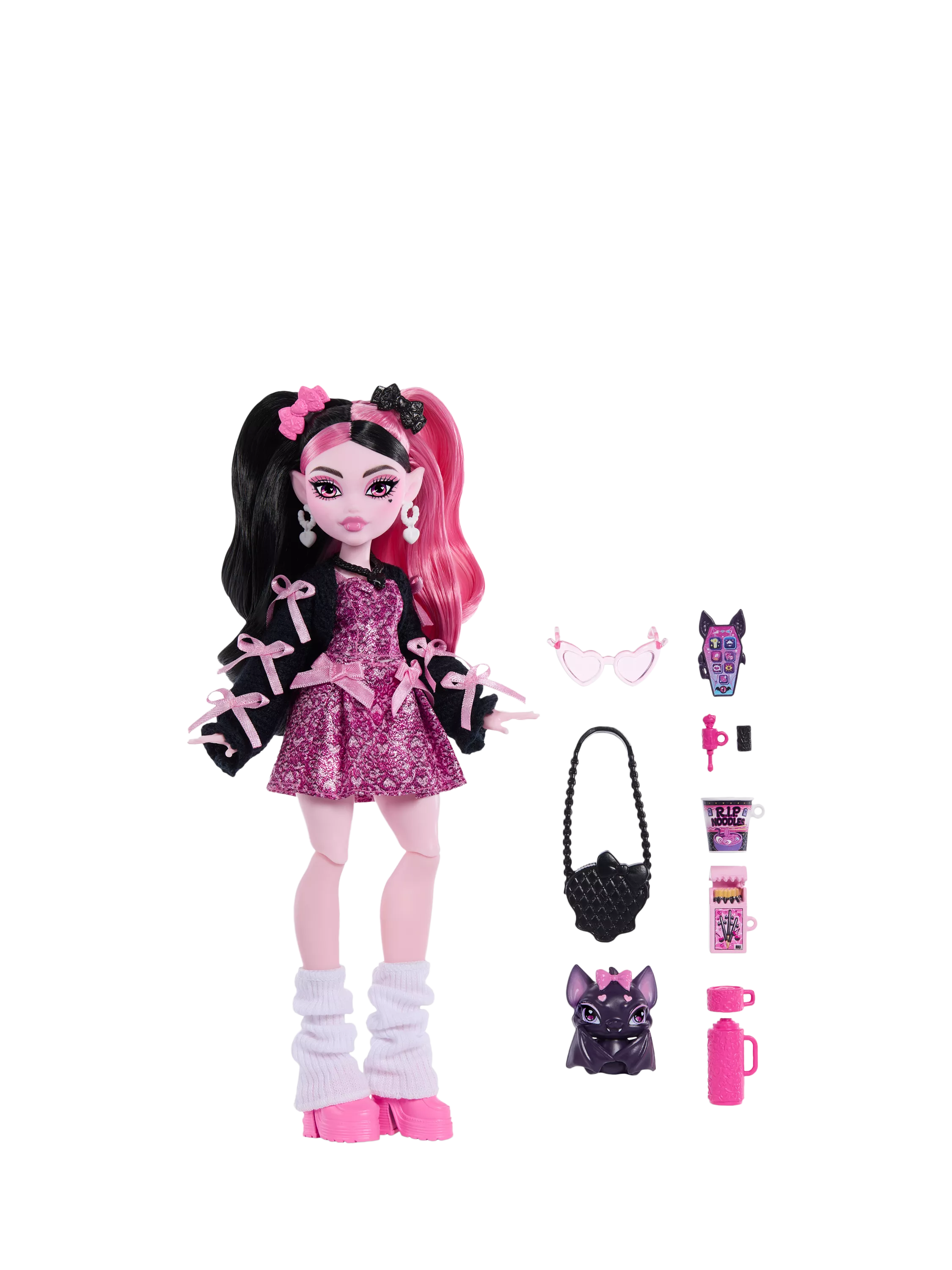 Monster High Draculaura doll with Count Fabulous pet (British brand)