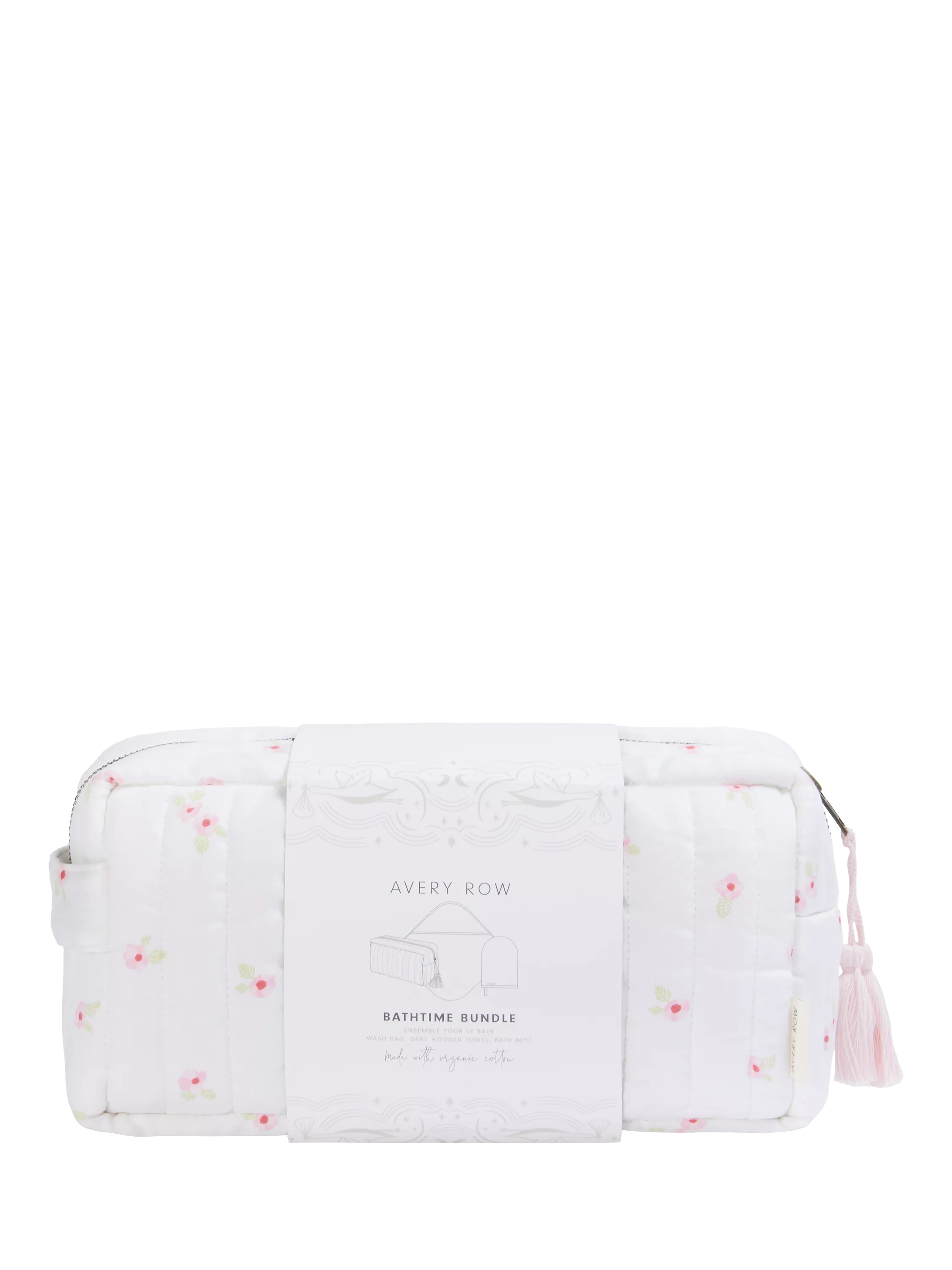 Avery Row bathtime bundle with organic cotton towel and mitt, UK version