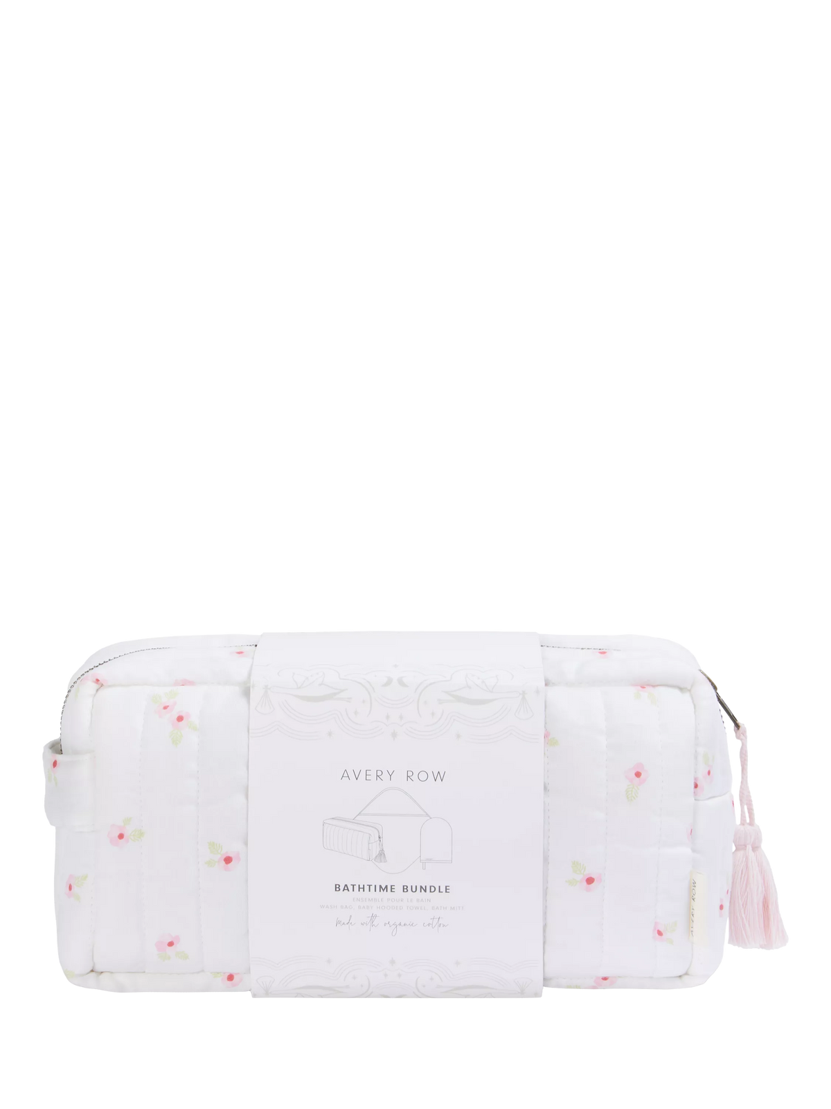 Avery Row bathtime bundle with organic cotton towel and mitt, UK version