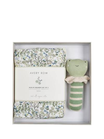 John Lewis Avery Row Rattle & Care New Baby Gift Set Riverbank- Buy online at McGrocer