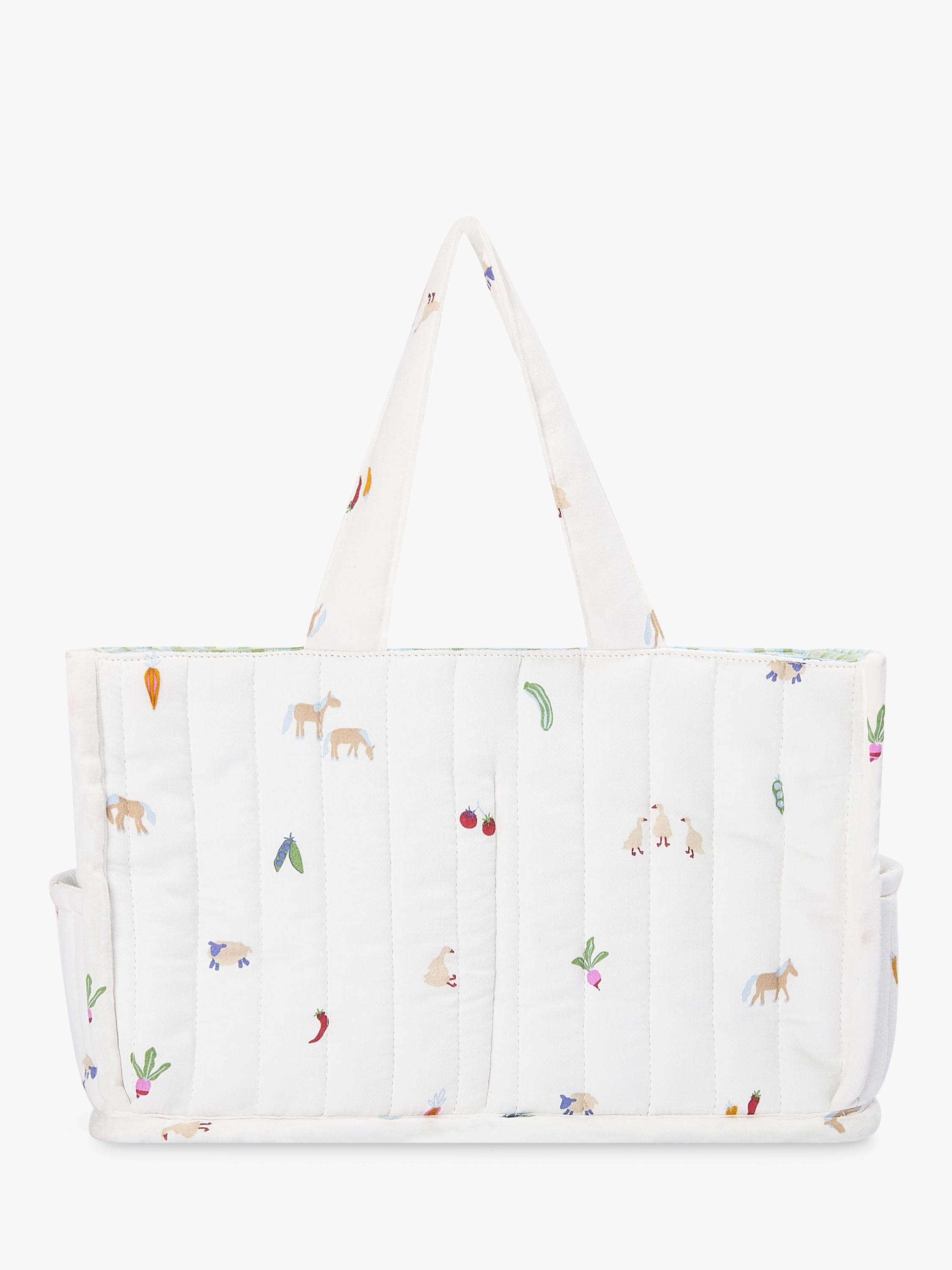 Avery Row Little Farm changing caddy organic cotton, imported from the UK
