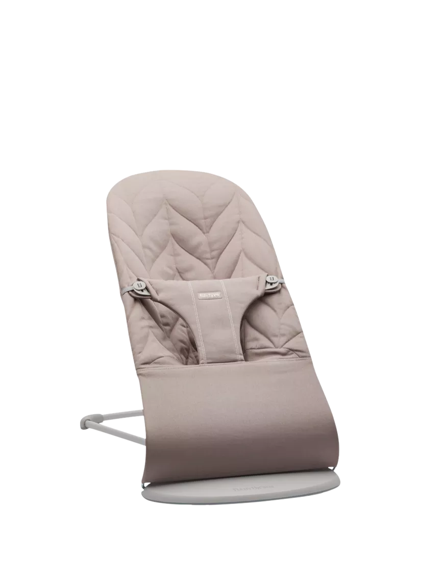 BabyBjörn Bliss baby bouncer sand grey petal quilt fabric, imported from the UK