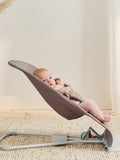BabyBjörn Bliss baby bouncer sand grey petal quilt fabric, imported from the UK