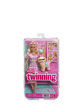 Barbie Twinning Looks doll with matching dog and bows (British brand)