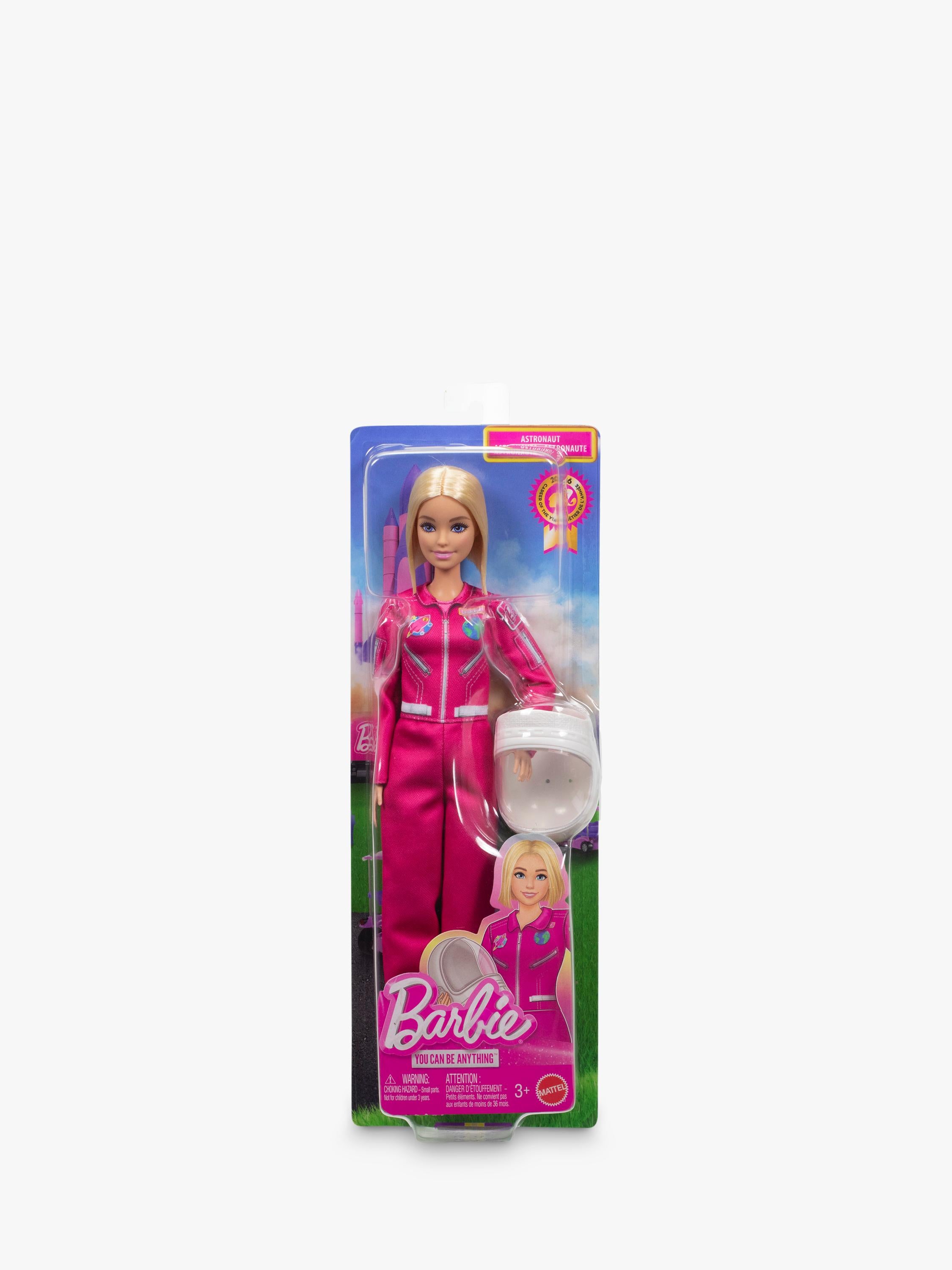 Barbie Careers Astronaut doll with spacesuit and helmet, imported from the UK