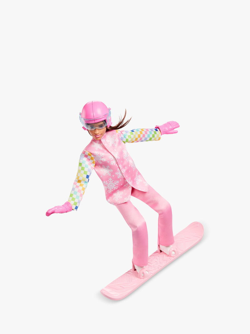 Barbie Snowboarder Doll toy with snowboard and accessories, UK version