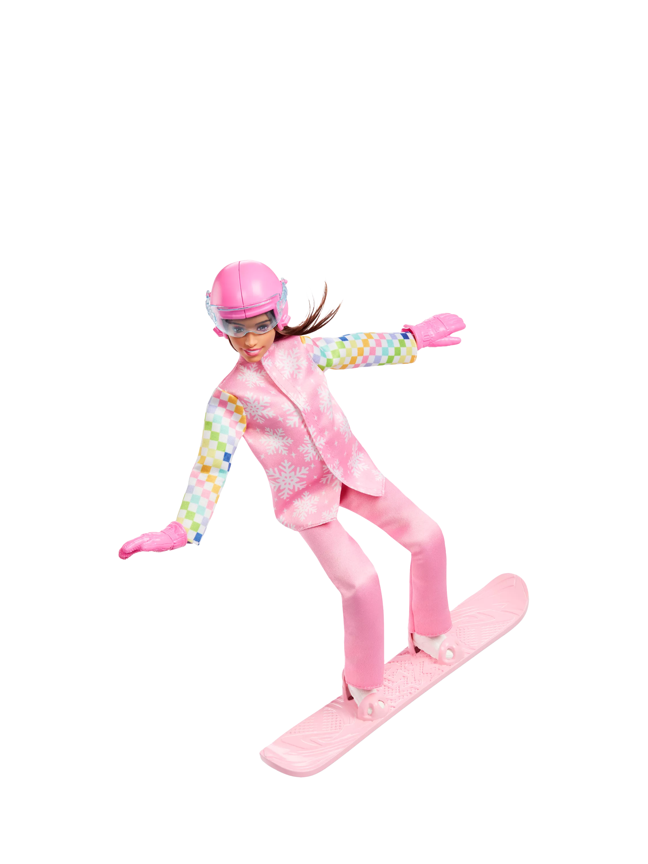 Barbie Snowboarder Doll toy with snowboard and accessories, UK version