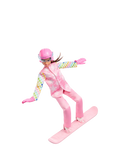 Barbie Snowboarder Doll toy with snowboard and accessories, UK version