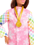 Barbie Snowboarder Doll toy with snowboard and accessories, UK version