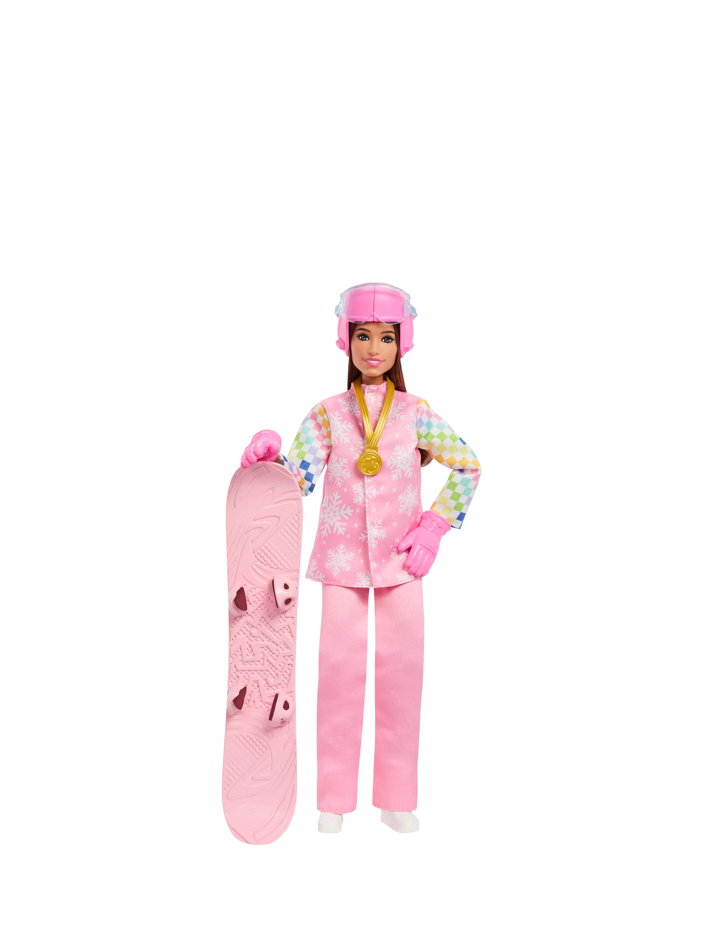 Barbie Snowboarder Doll toy with snowboard and accessories, UK version