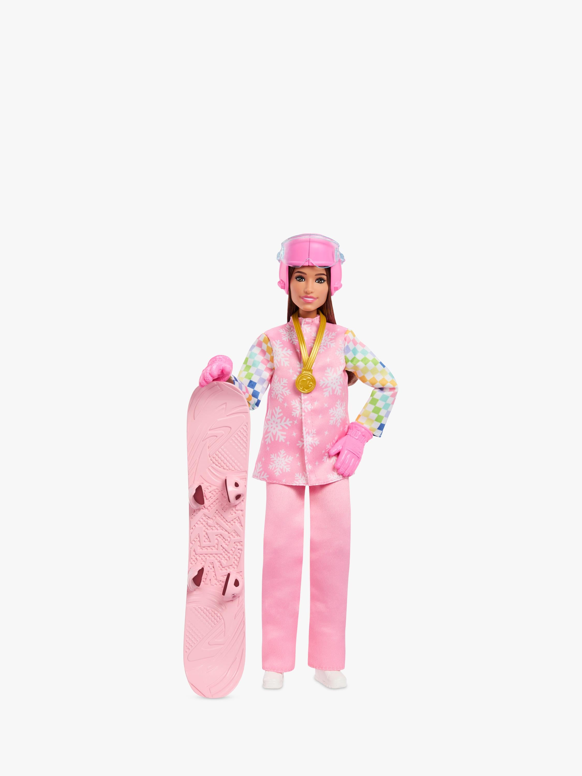 Barbie Snowboarder Doll toy with snowboard and accessories, UK version