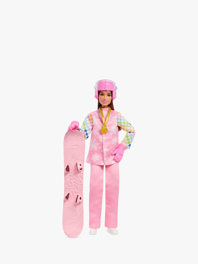 Barbie Snowboarder Doll toy with snowboard and accessories, UK version